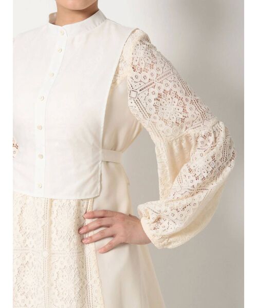 MERCURYDUO(マーキュリーデュオ)の「ボリュームスリーブレースコンビチュニック(シャツ/ブラウス・レディース・ブラウン/オフホワイト/ベージュ・FREE)」の20枚目の写真