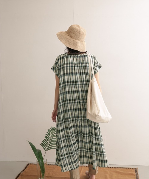 URBAN RESEARCH DOORS（アーバンリサーチドアーズ）の「ランダムピッチチェック2WAYワンピース（ワンピース・レディース・ブラック/ブラウン・ONE）」の9枚目の写真