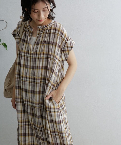 URBAN RESEARCH DOORS（アーバンリサーチドアーズ）の「ランダムピッチチェック2WAYワンピース（ワンピース・レディース・ブラック/ブラウン・ONE）」の11枚目の写真