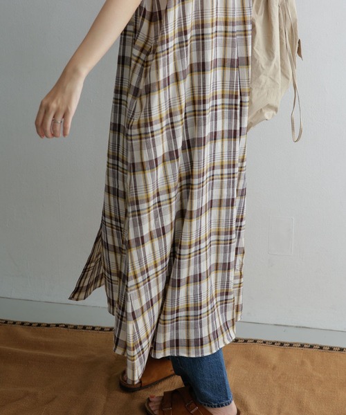 URBAN RESEARCH DOORS（アーバンリサーチドアーズ）の「ランダムピッチチェック2WAYワンピース（ワンピース・レディース・ブラック/ブラウン・ONE）」の13枚目の写真