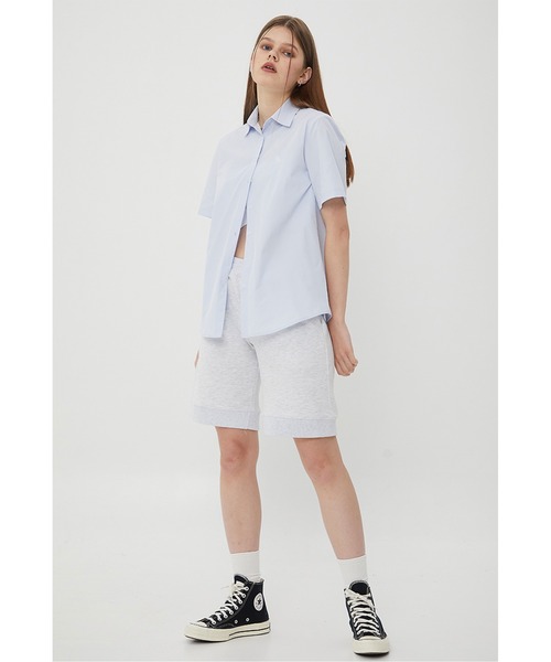 LUVISTRUE(ラヴイズトゥルー)の「『LUV IS TRUE/ラブ イズ トゥルー』SHORT SHIRT/ワンポイント半袖シャツ(シャツ/ブラウス・レディース・ホワイト/ライトブルー・FREE)」の12枚目の写真