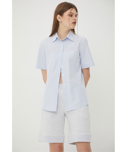 LUVISTRUE(ラヴイズトゥルー)の「『LUV IS TRUE/ラブ イズ トゥルー』SHORT SHIRT/ワンポイント半袖シャツ(シャツ/ブラウス・レディース・ホワイト/ライトブルー・FREE)」の19枚目の写真