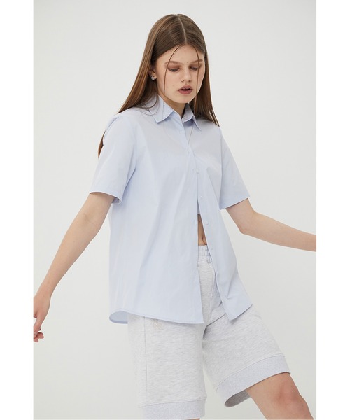 LUVISTRUE(ラヴイズトゥルー)の「『LUV IS TRUE/ラブ イズ トゥルー』SHORT SHIRT/ワンポイント半袖シャツ(シャツ/ブラウス・レディース・ホワイト/ライトブルー・FREE)」の17枚目の写真