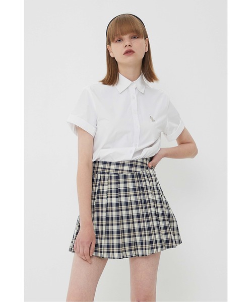 LUVISTRUE(ラヴイズトゥルー)の「『LUV IS TRUE/ラブ イズ トゥルー』SHORT SHIRT/ワンポイント半袖シャツ(シャツ/ブラウス・レディース・ホワイト/ライトブルー・FREE)」の11枚目の写真