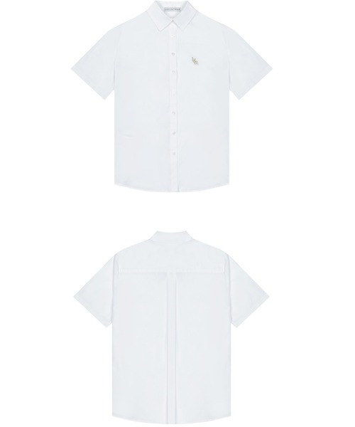 LUVISTRUE(ラヴイズトゥルー)の「『LUV IS TRUE/ラブ イズ トゥルー』SHORT SHIRT/ワンポイント半袖シャツ(シャツ/ブラウス・レディース・ホワイト/ライトブルー・FREE)」の8枚目の写真