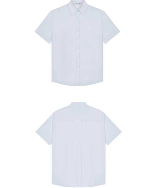 LUVISTRUE(ラヴイズトゥルー)の「『LUV IS TRUE/ラブ イズ トゥルー』SHORT SHIRT/ワンポイント半袖シャツ(シャツ/ブラウス・レディース・ホワイト/ライトブルー・FREE)」の20枚目の写真
