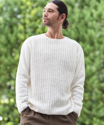 mn2402-畦編×天竺編3GGモールCNニット