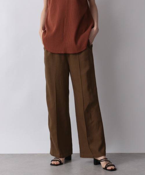 LOWRYS FARM（ローリーズファーム）の「アサコンピンタックパンツ　958355（その他パンツ・レディース・アイボリー/ブラウン/グリーン・FREE）」の2枚目の写真