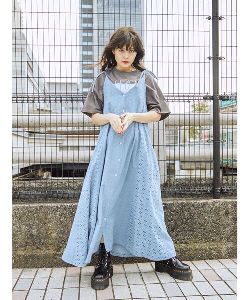 jouetie（ジュエティ）の「コットンレース2WAYワンピース（ワンピース・レディース・グリーン/オフホワイト/ブラック/ブルー・MEDIUM）」の22枚目の写真