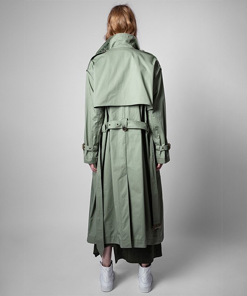 ZADIG&VOLTAIRE（ザディグ　エ　ヴォルテール）の「KENA COTON COAT（トレンチコート・レディース・ライトグリーン・S/M/XS/L）」の2枚目の写真