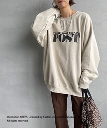 [THE SATURDAY EVENING POST/サタデーイブニングポスト] 別注 ビッグシルエット POST プリントスウェット