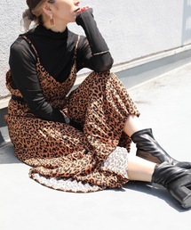 ap retro | レオパードプリーツキャミロングワンピース【ZOZO限定アイテム】(ワンピース)