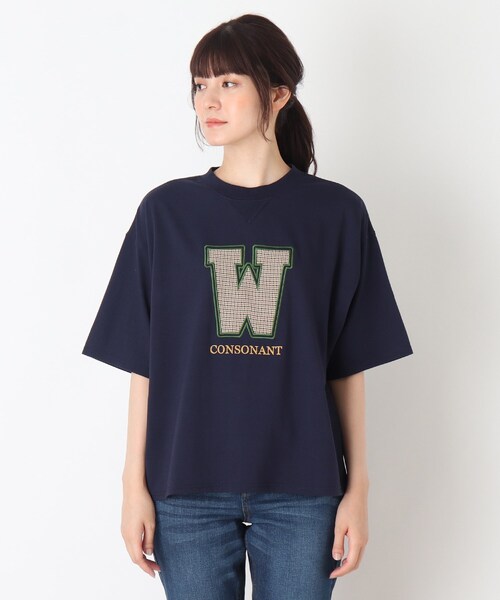 Cutie Blonde(キューティーブロンド)の「◆【S-L】チェックアップリケプルオーバー(Tシャツ/カットソー・レディース・ボルドー/ダークグリーン/ベージュ/ネイビー・02/03/01)」の11枚目の写真