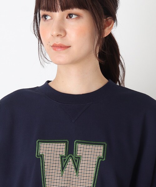 Cutie Blonde(キューティーブロンド)の「◆【S-L】チェックアップリケプルオーバー(Tシャツ/カットソー・レディース・ボルドー/ダークグリーン/ベージュ/ネイビー・02/03/01)」の9枚目の写真