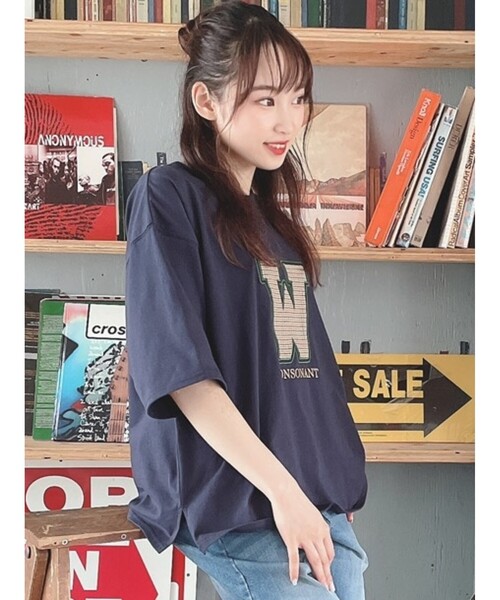 Cutie Blonde(キューティーブロンド)の「◆【S-L】チェックアップリケプルオーバー(Tシャツ/カットソー・レディース・ボルドー/ダークグリーン/ベージュ/ネイビー・02/03/01)」の21枚目の写真