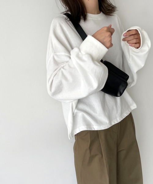 CANAL JEAN（キャナルジーン）の「via j(ヴィアジェイ) ミニ裏毛無地トレーナー（スウェット・レディース・ホワイト/ブラック/グレー・ONE SIZE）」の15枚目の写真