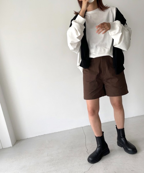 CANAL JEAN（キャナルジーン）の「via j(ヴィアジェイ) ミニ裏毛無地トレーナー（スウェット・レディース・ホワイト/ブラック/グレー・ONE SIZE）」の8枚目の写真