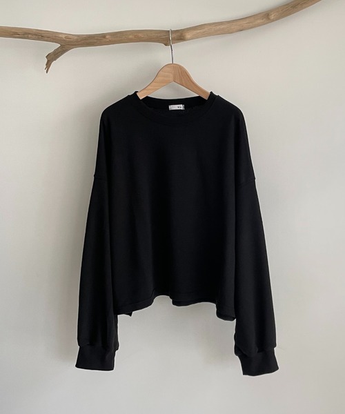 CANAL JEAN（キャナルジーン）の「via j(ヴィアジェイ) ミニ裏毛無地トレーナー（スウェット・レディース・ホワイト/ブラック/グレー・ONE SIZE）」の12枚目の写真