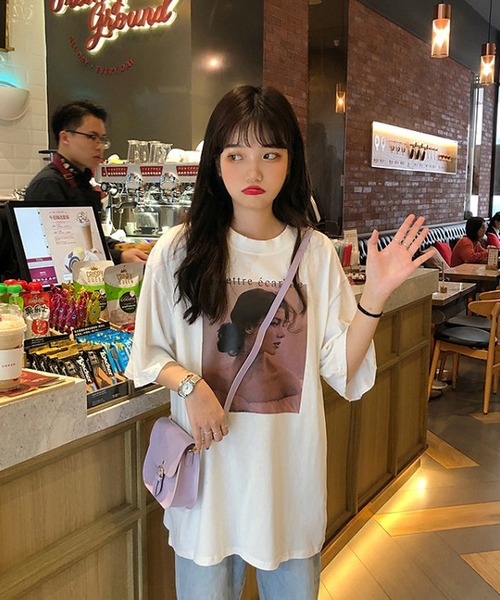 Bifrost(ビフレスト)の「フォトプリントTシャツ(Tシャツ/カットソー・レディース・ホワイト/ピンク/ブルー・XL/L/M)」の4枚目の写真