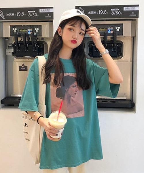 Bifrost(ビフレスト)の「フォトプリントTシャツ(Tシャツ/カットソー・レディース・ホワイト/ピンク/ブルー・XL/L/M)」の7枚目の写真