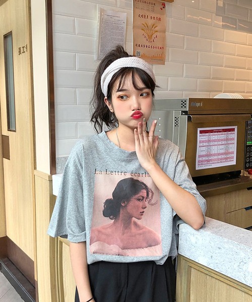 Bifrost(ビフレスト)の「フォトプリントTシャツ(Tシャツ/カットソー・レディース・ホワイト/ピンク/ブルー・XL/L/M)」の9枚目の写真