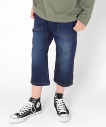 GLAZOS | [テーパード]スーパーストレッチデニム・ベイカーポケットベルトデザイン７分丈パンツ(デニムパンツ)