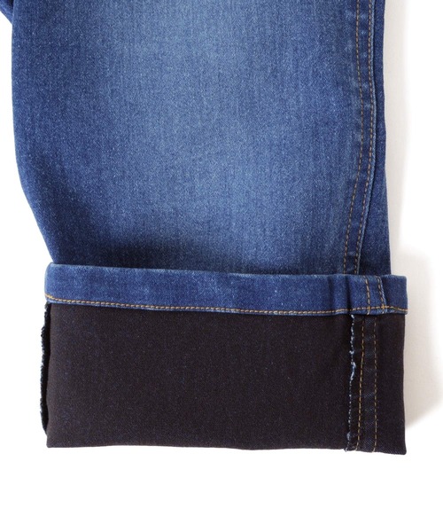 GLAZOS（グラソス）の「[テーパード]スーパーストレッチデニム・ベイカーポケットベルトデザイン７分丈パンツ（デニムパンツ・キッズ・インディゴブルー/ブルー・130cm/140cm/150cm/160cm/170cm）」の8枚目の写真