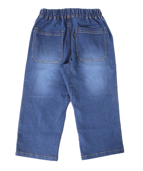 GLAZOS（グラソス）の「[テーパード]スーパーストレッチデニム・ベイカーポケットベルトデザイン７分丈パンツ（デニムパンツ・キッズ・インディゴブルー/ブルー・130cm/140cm/150cm/160cm/170cm）」の12枚目の写真