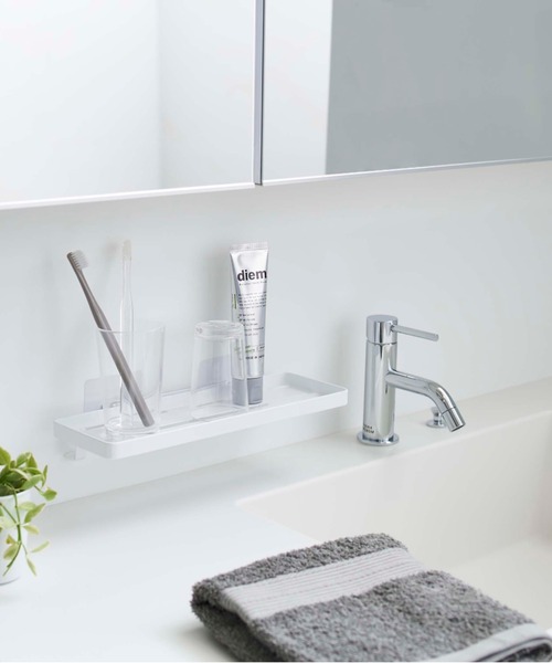 TIMELESS COMFORT(タイムレスコンフォート)の「tower(タワー)フィルムフック サニタリーラック(バス/トイレグッズ・レディース・ホワイト/ブラック・ONE SIZE)」の2枚目の写真