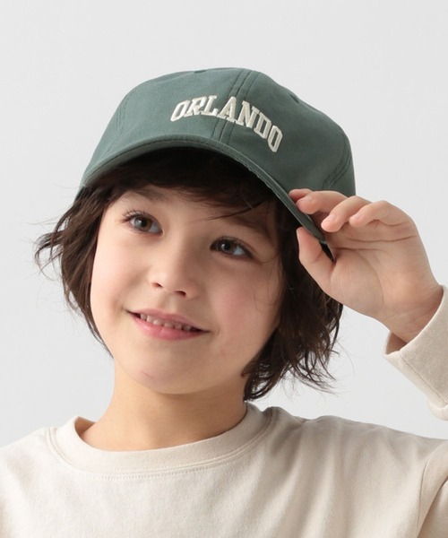 GLOBAL WORK(グローバルワーク)の「キッズ/洗える抗菌ロゴCAP/219190(キャップ・キッズ・ブラック/ネイビー/アイボリー/ライトピンク/ベージュ/ピンク系その他3/その他/オフホワイト/グリーン・LARGE/MEDIUM)」の6枚目の写真