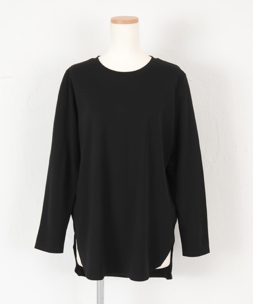 UR'S(ユアーズ)の「ラウンドネックカットソー(Tシャツ/カットソー・レディース・オフホワイト/ブラック・S/M/L)」の6枚目の写真