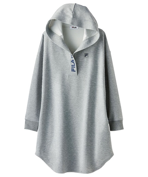 BELLUNA(ベルーナ)の「FILA スキッパ―デザインワンピース(ワンピース・レディース・パープル/ネイビー/杢グレー・MEDIUM/LARGE/X-LARGE)」の9枚目の写真