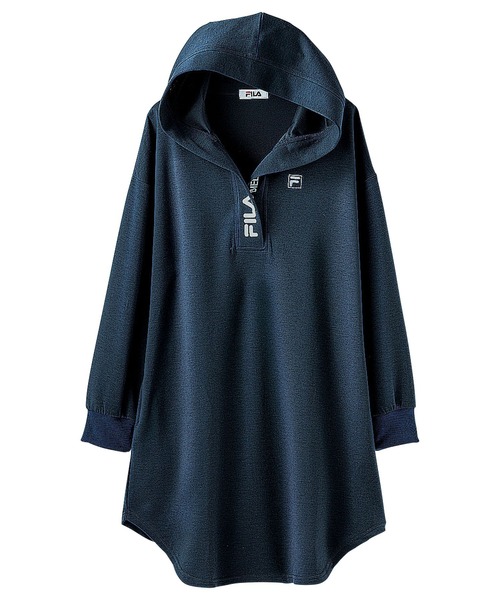 BELLUNA(ベルーナ)の「FILA スキッパ―デザインワンピース(ワンピース・レディース・パープル/ネイビー/杢グレー・MEDIUM/LARGE/X-LARGE)」の11枚目の写真