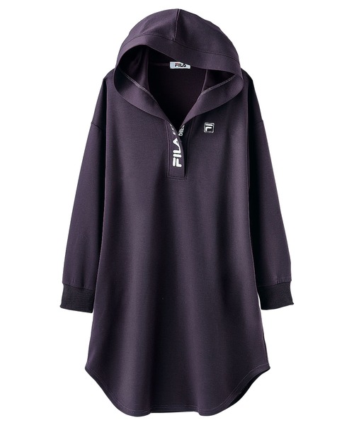 BELLUNA(ベルーナ)の「FILA スキッパ―デザインワンピース(ワンピース・レディース・パープル/ネイビー/杢グレー・MEDIUM/LARGE/X-LARGE)」の10枚目の写真