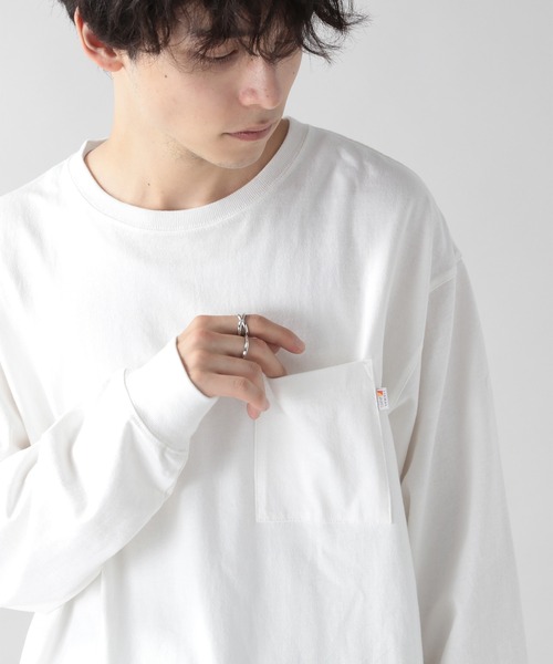 RAGEBLUE（レイジブルー）の「＜SIGNAL SPORTS/シグナルスポーツ＞ビッグシルエットロンT/217215（Tシャツ/カットソー・メンズ・ライトブルー/ブラック/パープル/オフホワイト/オリーブ/その他・MEDIUM/LARGE/X-LARGE）」の2枚目の写真