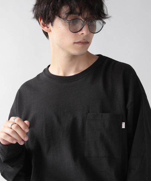 RAGEBLUE（レイジブルー）の「＜SIGNAL SPORTS/シグナルスポーツ＞ビッグシルエットロンT/217215（Tシャツ/カットソー・メンズ・ライトブルー/ブラック/パープル/オフホワイト/オリーブ/その他・MEDIUM/LARGE/X-LARGE）」の3枚目の写真