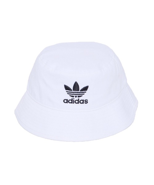 adidas（アディダス）の「adidas/アディダス HERI BUCKET HAT AC バケットハット 刺繍 トレフォイル モノトーン ユニセックス（ハット・メンズ・ホワイト/ブラック/ライトピンク・57/60/54/51）」の4枚目の写真