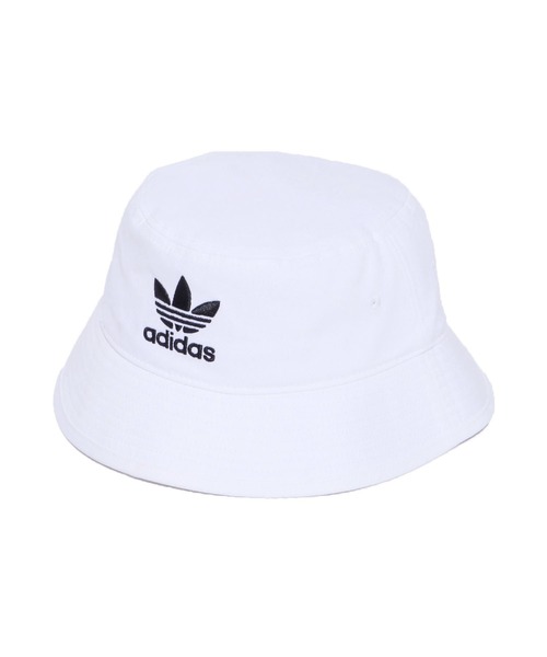 adidas（アディダス）の「adidas/アディダス HERI BUCKET HAT AC バケットハット 刺繍 トレフォイル モノトーン ユニセックス（ハット・メンズ・ホワイト/ブラック/ライトピンク・57/60/54/51）」の8枚目の写真