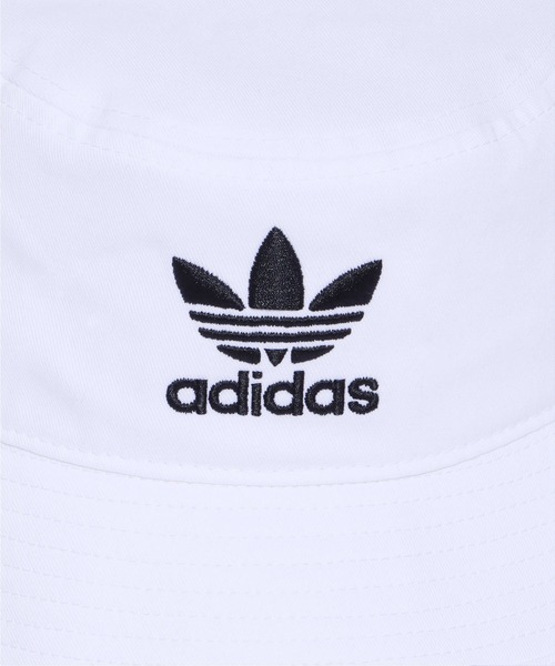 adidas（アディダス）の「adidas/アディダス HERI BUCKET HAT AC バケットハット 刺繍 トレフォイル モノトーン ユニセックス（ハット・メンズ・ホワイト/ブラック/ライトピンク・57/60/54/51）」の9枚目の写真