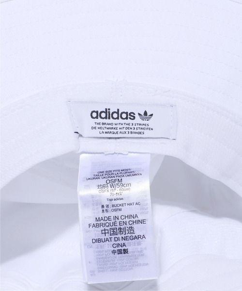 adidas（アディダス）の「adidas/アディダス HERI BUCKET HAT AC バケットハット 刺繍 トレフォイル モノトーン ユニセックス（ハット・メンズ・ホワイト/ブラック/ライトピンク・57/60/54/51）」の11枚目の写真