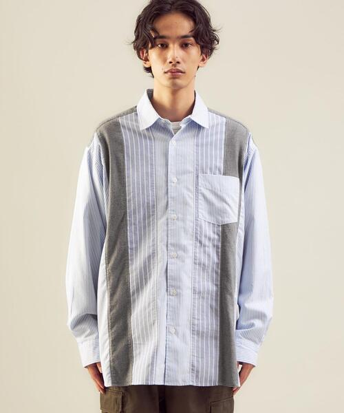 green label relaxing（グリーンレーベルリラクシング）の「OLT＜GLR/ lab＞マルチアソート ストライプ シャツ（シャツ/ブラウス・メンズ・ライトブルー・M/XL/L/S）」の3枚目の写真
