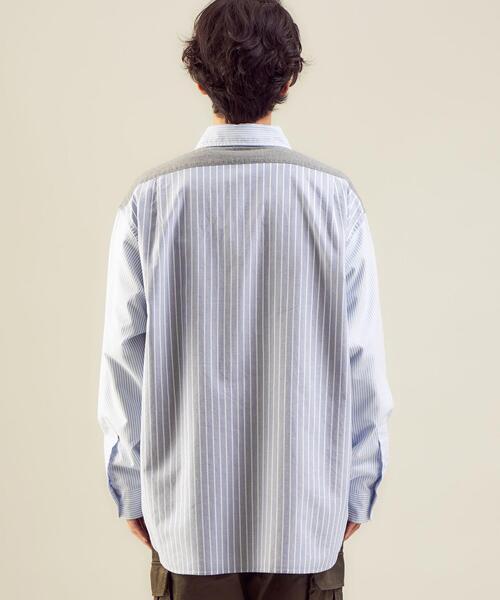 green label relaxing（グリーンレーベルリラクシング）の「OLT＜GLR/ lab＞マルチアソート ストライプ シャツ（シャツ/ブラウス・メンズ・ライトブルー・M/XL/L/S）」の6枚目の写真
