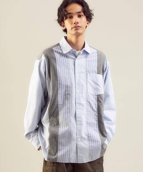 green label relaxing（グリーンレーベルリラクシング）の「OLT＜GLR/ lab＞マルチアソート ストライプ シャツ（シャツ/ブラウス・メンズ・ライトブルー・M/XL/L/S）」の5枚目の写真