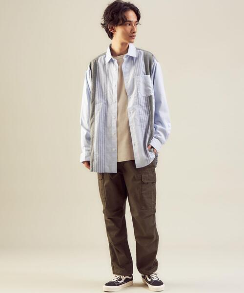 green label relaxing（グリーンレーベルリラクシング）の「OLT＜GLR/ lab＞マルチアソート ストライプ シャツ（シャツ/ブラウス・メンズ・ライトブルー・M/XL/L/S）」の2枚目の写真