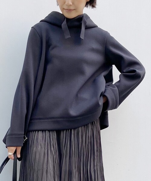 UNTITLED（アンタイトル）の「◆「L」イレヘムダンボールパーカー【洗える】（パーカー・レディース・ホワイト系/ガンメタ/ピンク系・04/44/48/46）」の3枚目の写真