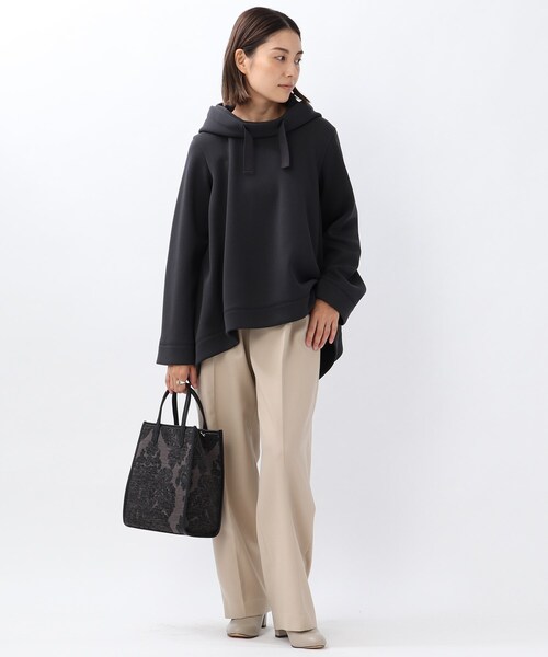 UNTITLED（アンタイトル）の「◆「L」イレヘムダンボールパーカー【洗える】（パーカー・レディース・ホワイト系/ガンメタ/ピンク系・04/44/48/46）」の7枚目の写真