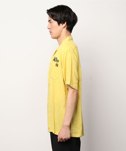 schott(ショット)の「Schott(ショット)RAYON PIGMENT WORK SHIRT/レーヨンピグメント ワークシャツ(ポロシャツ・メンズ・イエロー・X-LARGE/MEDIUM/LARGE)」の2枚目の写真