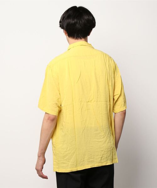 schott(ショット)の「Schott(ショット)RAYON PIGMENT WORK SHIRT/レーヨンピグメント ワークシャツ(ポロシャツ・メンズ・イエロー・X-LARGE/MEDIUM/LARGE)」の3枚目の写真