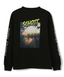 schott | Schott/ショット/PHOTO LS LS T-SHIRT "SUNRISE"/ロンT サンライズ(Tシャツ/カットソー)
