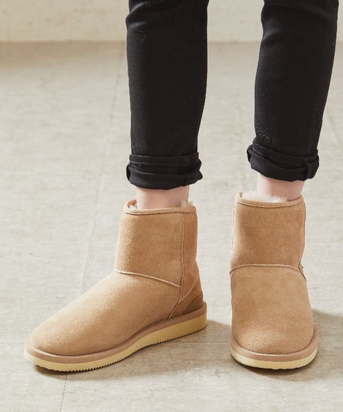 OUVRAGE CLASSE（ウヴラージュクラス）の「【SUICOKE/スイコック】ムートンブーツ（ブーツ・レディース・ベージュ/ブラウン・SMALL/MEDIUM/LARGE）」の12枚目の写真